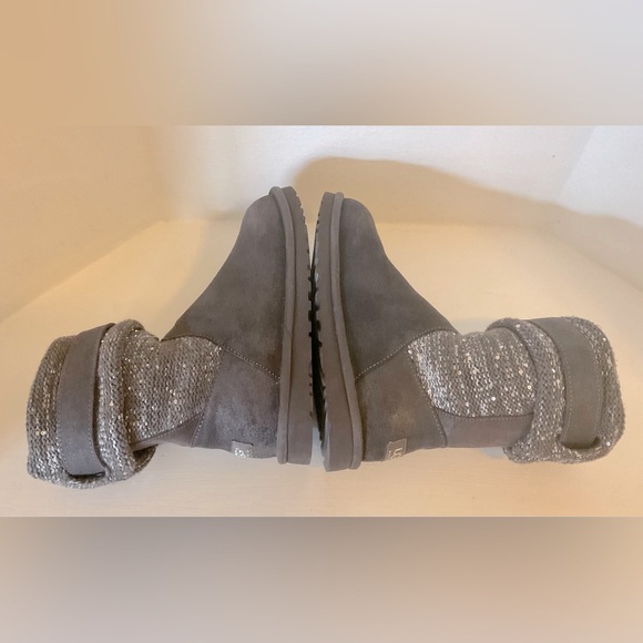 UGG AUSTRALIA Classic Cambridge Women's boots size 8. Gray Suede with glitter - Picture 10 of 15